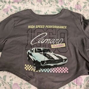 Chemistry Size Large Camaro Grey Crop Top